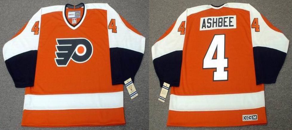 2019 Men Philadelphia Flyers #4 Ashbee Orange CCM NHL jerseys